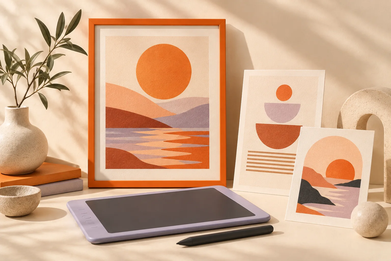 Illustration of digital art prepared for digital delivery