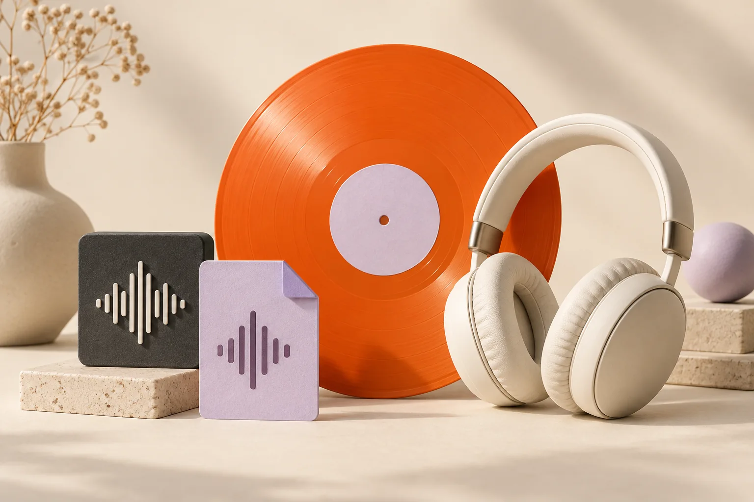 Illustration of music prepared for digital delivery