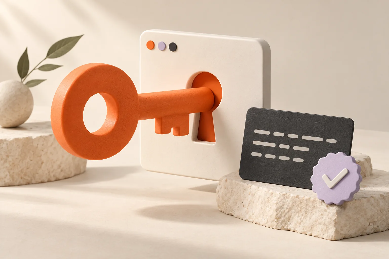 Illustration of license keys prepared for digital delivery